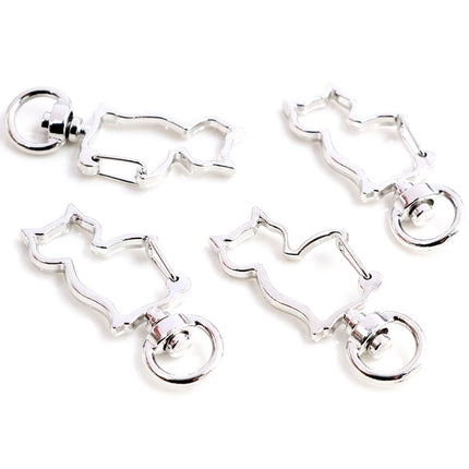 10pcs Cat Heart Snap Hook Trigger Clips Buckles For Keychain Lobster Lobster Clasp Hooks for Key Ring Clasp Jewelry Supplies