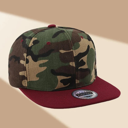 Custom Hat Unisex Hip hop Flat Trucker Hats Women Men Dance Caps Solid Color Adjustable Flat Bill Adult Snapback Hat with Logo