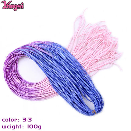 Full Star 30 Inch Synthetic Zizi Braids Thin Box Braids Hair Extensions Brown Pink Blue Red 613 Ombre Box Crochet Braiding Hair