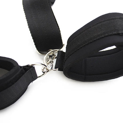 Adult Game Handcuff Neck Collar Wrist Mouth Gag Strap Fetish BDSM Bondage Set Restraint  SM Sex Toy for Woman Couples Sexy Shop