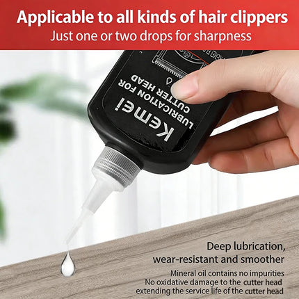 Kemei 55/30ml Professional Hair Clipper Lubricant Oil Blade Maintenance Lube Reduces Noise, Prevents Rust Extends Lifespan
