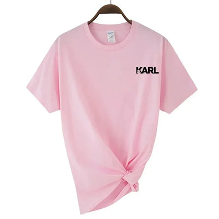 Fashion Casual Brand Karls T Shirt Men Women Cotton Short Sleeve O-neck Tshirt Men's Women's Summer Top Tee Shirt