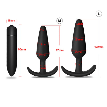 S/M/L Silicone Butt Plug Anal Plugs Prostate Massage Stimulator Anal Trainer for Couples Adult Erotic Sex Toys for Women Men Gay
