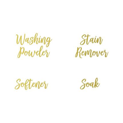 4Pcs Laundry Room Organisation Jar Bottle Label Vinyl Sticker Decals Washing Powders Stain Remover Labels Decal