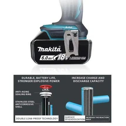 Makita 18V 6.0Ah Battery Original Lithium ion Rechargeable Battery 18V 6000mAh Replacement Battery BL1860 BL1850 BL1860B🏆🏆🏆