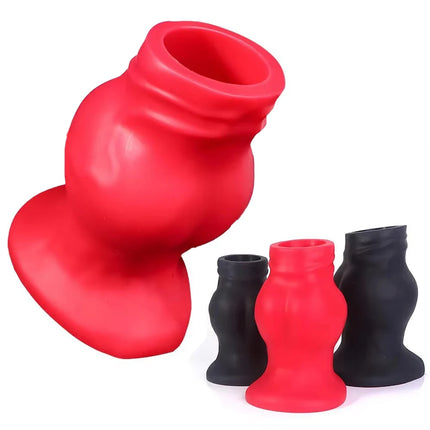 Soft silicone hollow anal plug 85-105mm huge Dog knot anal dildos sex toys for women men gay fisting Speculum Buttplug