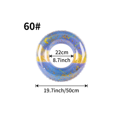 1PC Inflatable Swim Ring, Adult Pool Float, Thickened Swimming, Summer Beach Water Toy Vacation Pool Party Floating Ring