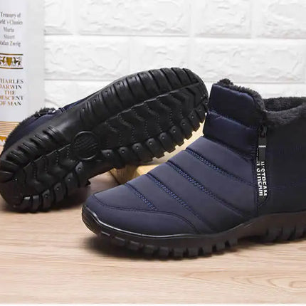 Winter shoes Men's sneakers Warm Cotton Zipper Snow Ankle Boots, Autumncasual shoes  Waterproof Snow Boots free shiping shoe