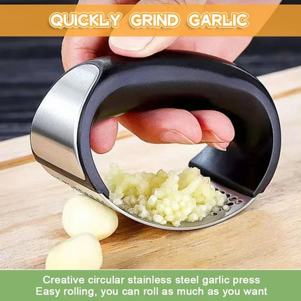1/2pcs Stainless Steel Garlic Press Crusher Manual Garlic Chopper Garlic Chopping Tools Fruits Vegetables Home Kitchen Gadget