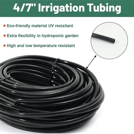 30/10m Garden Watering Hose 4/7mm PVC Adjustable Drip Pipe Hoses Greenhouse Bonsai Plant Watering Irrigation System Supplies