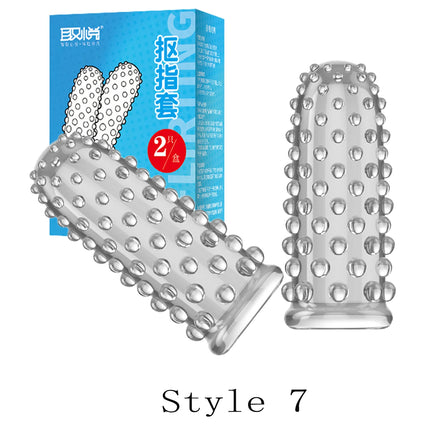 G Spot Finger Sleeve Massage Condoms Adult Toys for Women Masturbation Large Particles Flirting Sex Toys juguetes para adultos