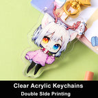 Clear keychain / 1in(25.4mm) / Commonly|Commonly