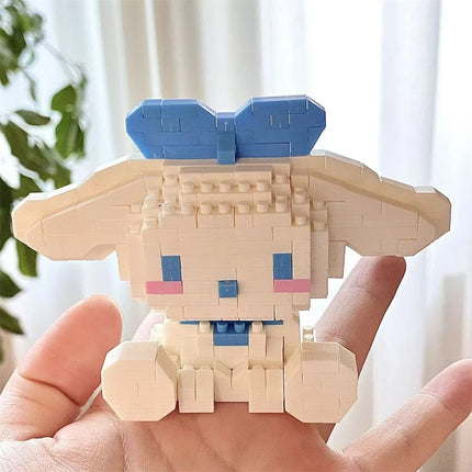 Sanrio Anime Hello Kitty My Melody Cute Building Blocks Doll Toy Pochacco Cinnamoroll Pompompurin Kuromi Girls Brithday Gift