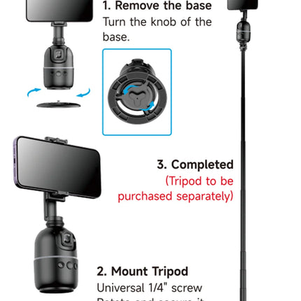 selfie stick Stabilizer 360°Auto Face Tracking AI Gimbal All-in-one Desktop Phone Holder Tripod For Smartphone Video Vlog Live