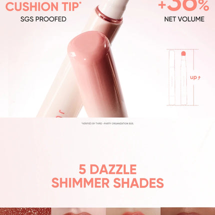 JUDYDOLL CUSHION MATTE LOCK LIP CREAM - 24hr Long-Lasting Waterproof Smudge-Proof Moisturizing That Reduces Lip Lines