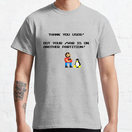 linux tux mario like troll Linux Just Sudo It Geek command computer softwar admin funny t shirt 100% cotton printed plus size