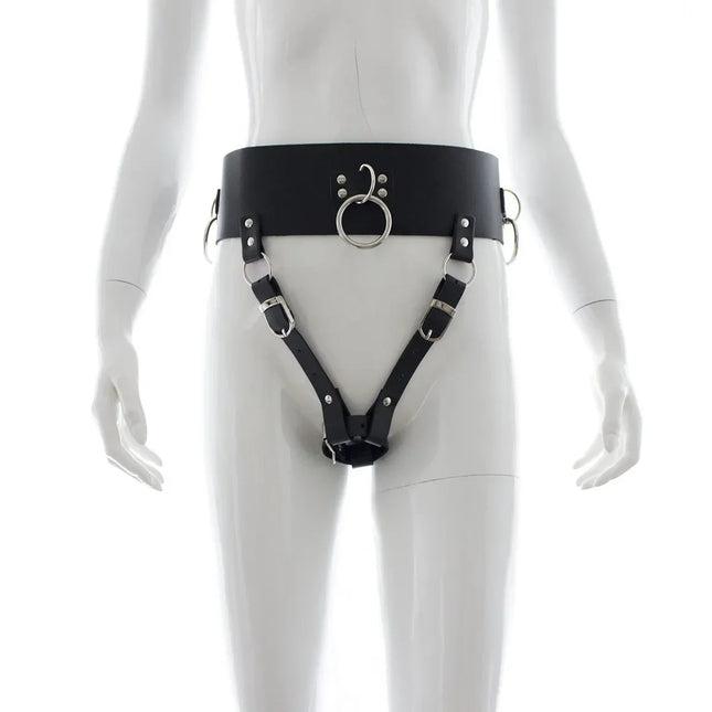 Harness Strap Bondage Female Masturbator Sex Toys for Women Magic Wand No Vibrator Leather Forced Orgasm Belt Female Chastity