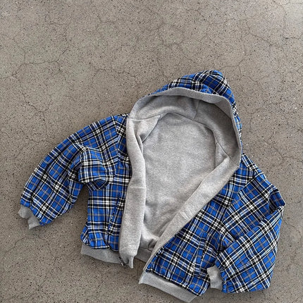 Mauroicardi Spring Oversized Reversible Hoodies Men Luxury Designer Clothing Hoodie with Plaid Lining Sweatshirt Streetwear 2025