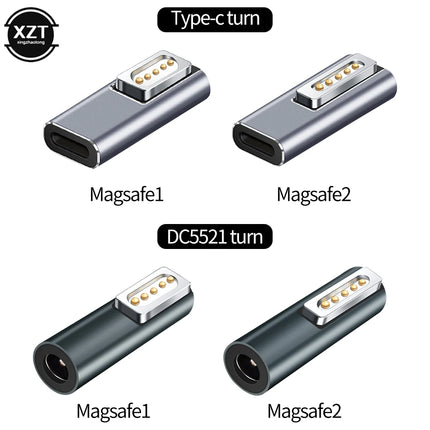 NEW Quality Magnetic USB C Adapter Type C to Magsaf* 2 /DC5521 to magsaf1 Connector PD Quick Charge Adapter For MacBook Air/Pro
