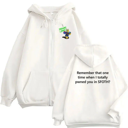 Funny Blame John Meme Zipper Hoodie Shedletsky Forsaken Fashion Autumn/Winter Sweatshirt Men Women Casual Oversized Coats Hoody