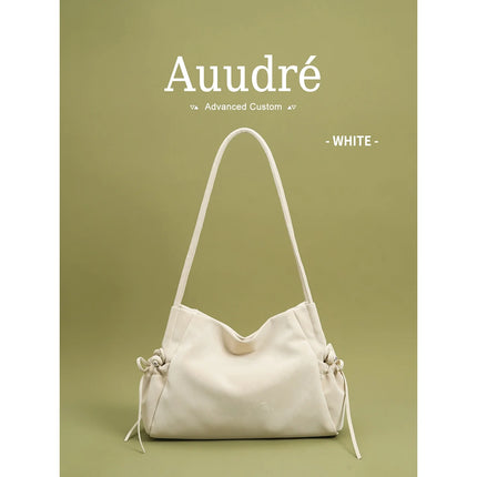Audre Red Large Capacity Commuter Tote Bag Women's Underarm Fashionable 2026 New Style Soft Handbag Magnetic Buckle Closure