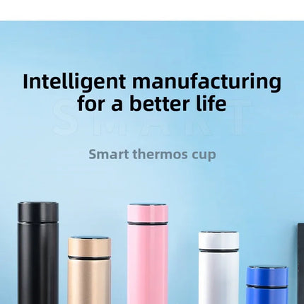 500ML Temperature Display Thermos Cup Stainless Steel Divided Thermos Bottle Outdoor Vacuum Insulated Cup Father's Day Gift