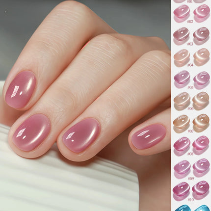 WS 10ML Pink Cat Eye Gel Nail Polish Ceramic Magnetic Gel UV Semi-permanent Enamels Varnish Nail Supplies For Professionals Gel