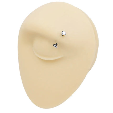 Fashionable Girl 1PC Stainless Steel Minimalist Basic Style Daily Black Devil Hot Girl Eyebrow Stud Piercing Accessory Jewelry