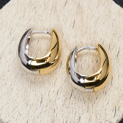 VENTFILLE 925 Sterling Silver CZ Star Moon Asymmetric Hoop Earrings for Women Girls Gold Silver Color Party Jewelry Gifts