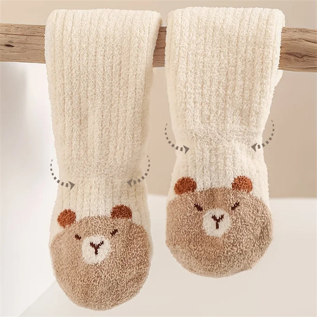 Lawadka Winter Toddler Baby Knee High Socks For Girls Boys Thick Warm Soft Newborn Long Sock Fashion Cartoon Stockings 0-5Years