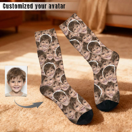 Custom Face Socks Socks With Many Faces Personalized Face Socks Personalized Photo Socks Best Custom Gift Idea