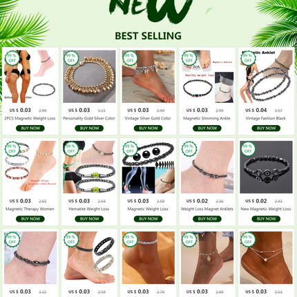 Magnetic Weight Loss Effective Anklet Bracelet Black Gallstone Hematite Stimulating Acupoints Therapy Arthritis Pain Relief