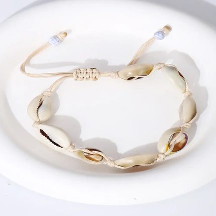 Hand Woven Shell Shaped Anklets 2024 Shell Starfish Shell Ankle Bracelet Beach Ankle Chains Man