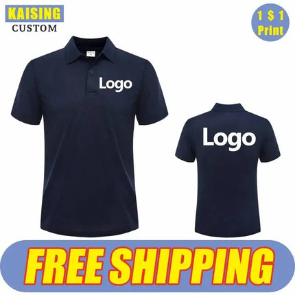 Summer Causal Polo Shirt Custom Logo Printed Text Picture Brand Embroidery Personal Design Breathable Men And Womentops