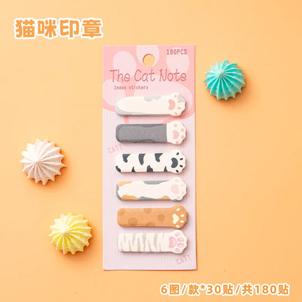 Gift Stationery DIY Leisure Cat Series Cute Paper Memo Pad Sticker Post Sticky Notes Notepad School Office Supplies Memo Pad