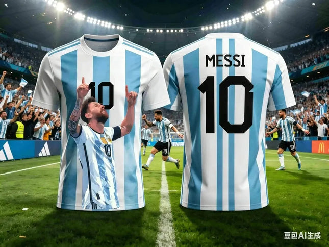 Messi 10#Argentina National Soccer Jersey,Breathable Short Sleeve Athletic T-Shirt Sports Matches Training And Fan Daily Outfits