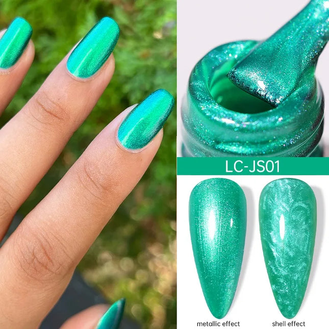 7ml Metallic Gel Nail Polish Red Chrome Effect Soak Off  Varnish Semi Permanent Nails Art Manicure Base Top Coat and Magnetic