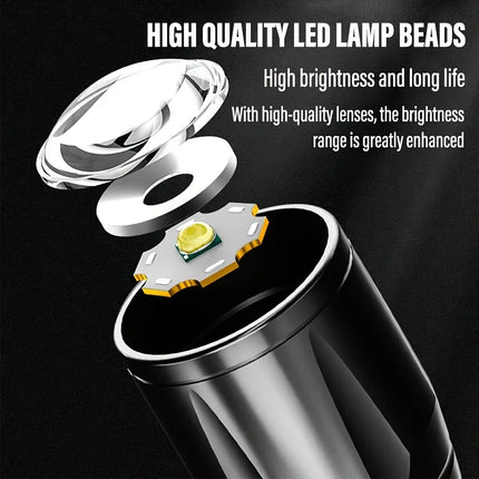 High Strong Power Led Flashlights Tactical Flash Light Torch Ultra Bright Lamp USB Charging Camping Fishing Defensa Zoom Lantern
