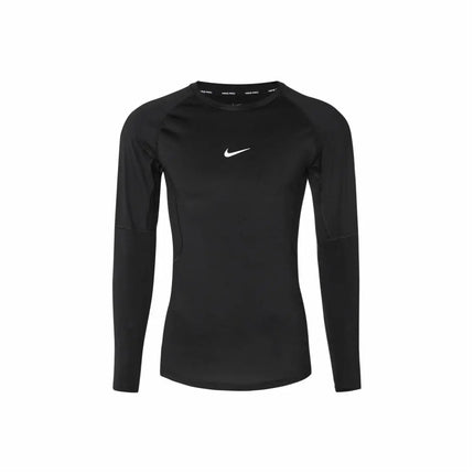 Nike Official 2023 New Men's Logo Print Crew Neck Long-Sleeve T-Shirt FB7920-010