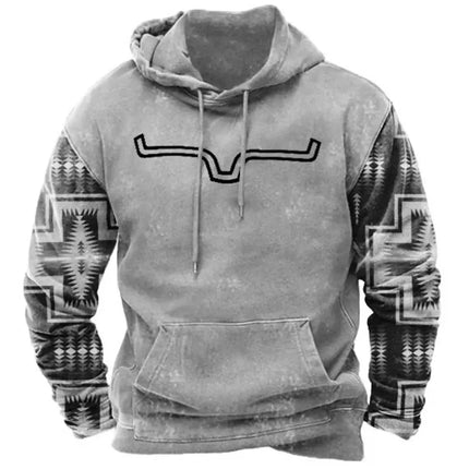 New Hoodies Sweatshirt Men's Hoodie 3D Cowboy Printed Pullover Oversized Men’s Tops Male Yellowstone Loose Vintage Clothes Hot