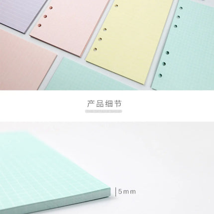 2026 40Sheet Kawaii A5 A6 Loose Leaf Notebook Refill Spiral Binder Index Paper Inner Pages Daily Planner Line Grid Blank Agenda