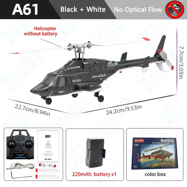 A61 RC Helicopter 2.4G 6-Axis Gyroscope 4CH Altitude Hold Optical Flow Remote Control Helicopter Toys For Kid Adult