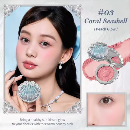Flower Knows Bunny Garden Collection Embossed Blush Palette Long Lasting Waterproof Face Blusher Powder Matte Finish