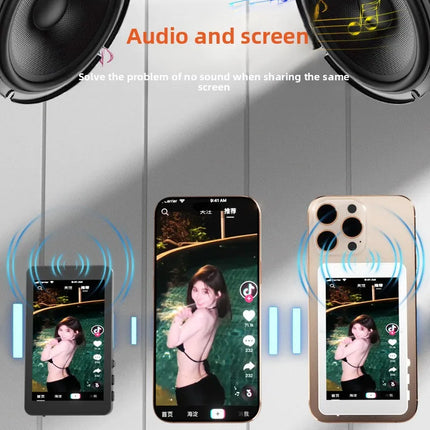 Vlog Selfie Monitor Screen,Wireless 4K/1080p Back Camera Monitor for iPhone & Android, Built-in Speaker for YouTube TikTok Live