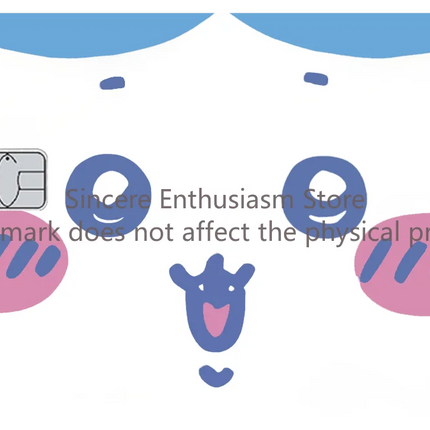 Cartoon Kawaii Chiikawas Credit Card Skin Stickers Cute Matte Sticker for VISA JCB Mastercard and Other IC Card Decorative