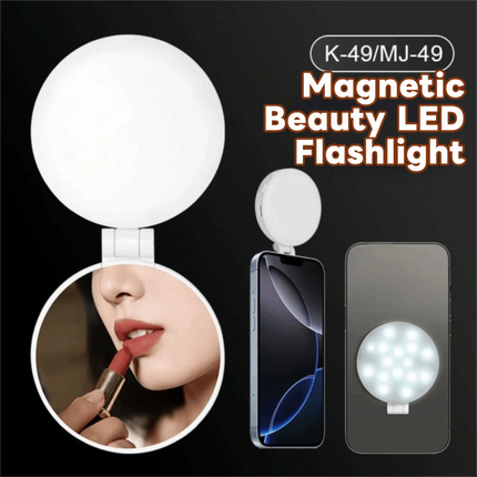 3000-6500K Portable Mini Fill Light Three-color/RGB LED 360° Adjustable Angle Mini LED Video Lamp Magnetic Attraction