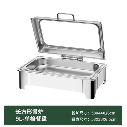 [New]Buffet Insulation Furnace Stainless Steel Electric Heating Meal Furnace Commercial Hotel Buffet Furnace Canteen Visible
