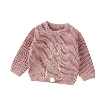 1-3Y Autumn Baby Sweaters Clothes Winter Newborn Boys Girls Round Neck Long Sleeve Knit Loose Pullovers Infantil Toddler Jumpers