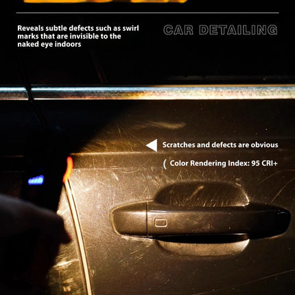 FUNAYA Portable Flashlight Car Detailing Tools Car Paint Finish Lamp Scan Swirl Magnetic Grip Multi Auto Repair Working Lights