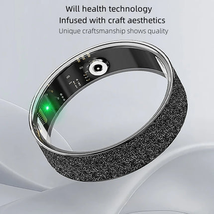 Simple Smart Ring Heart Rate Blood Oxygen Sleep Health Monitor Sport Ring IP68 Waterproof Pedometer Remote Gesture Control Photo